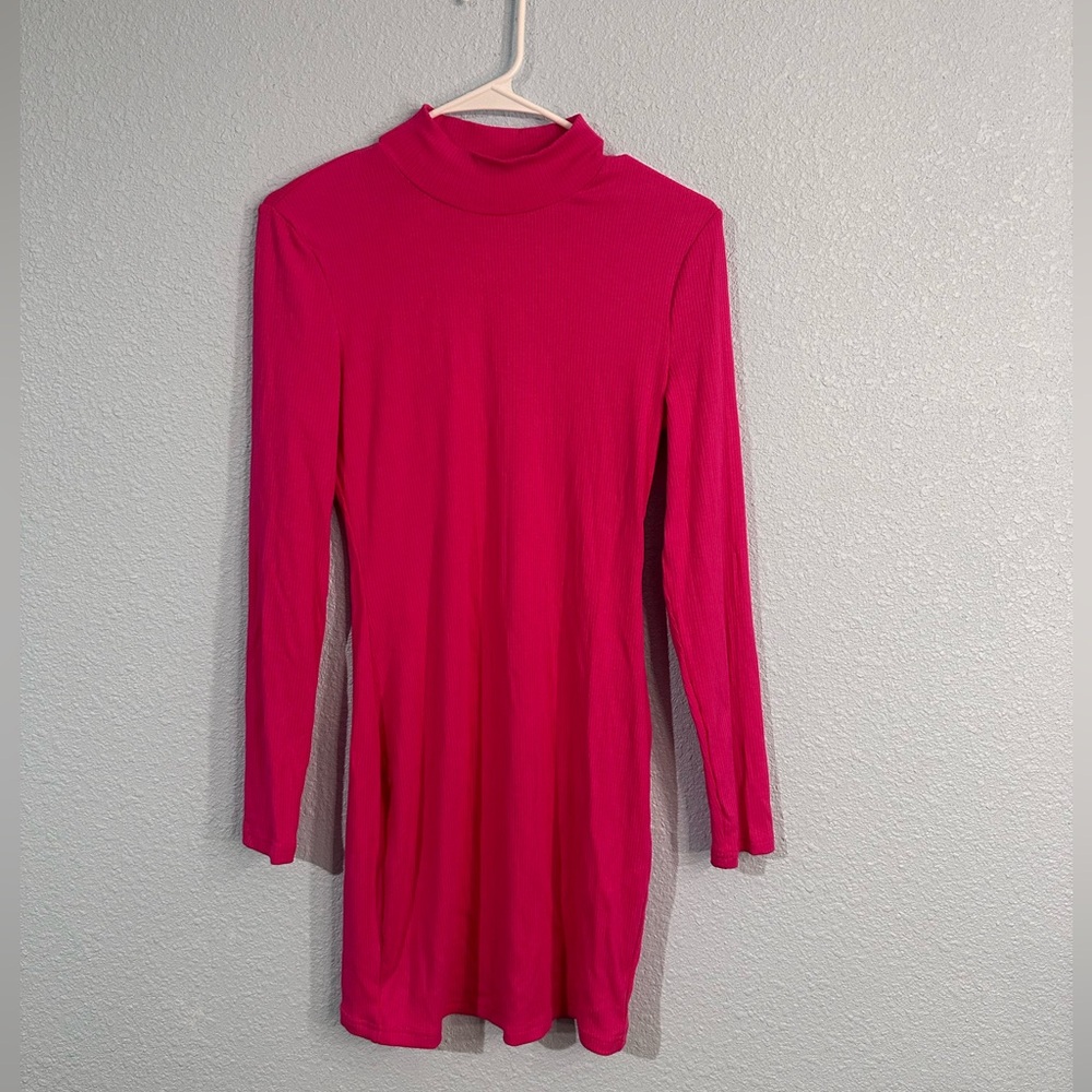 Pink Turtle Neck Dress, NEW
